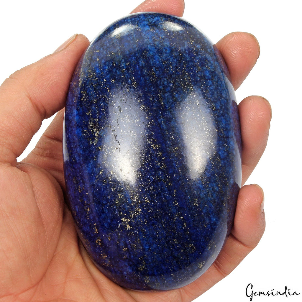 1770 Ct Natural Gold Flecks Blue Lapis Lazuli Oval Cabochon Huge Museum Size Gem
