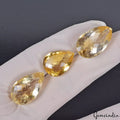 Citrine Lot, Loose Gemstone, Untreated, Yellow — 3 Pieces, 19mm to 25mm, 64.50 Ct, Brazil