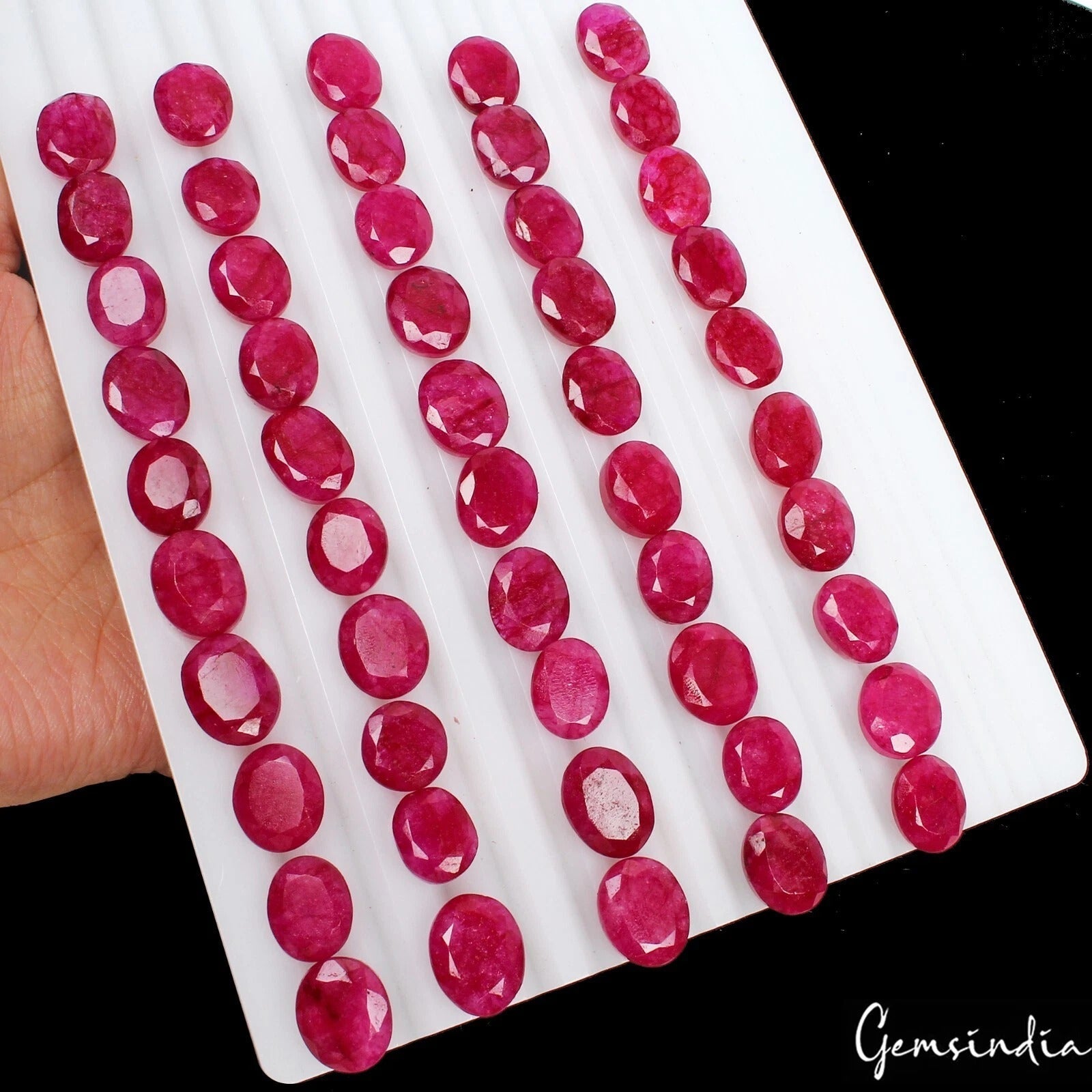 400 Ct Natural Red Pink Beryl Oval Cut Loose Wholesale Gemstone Lot 50 Pcs