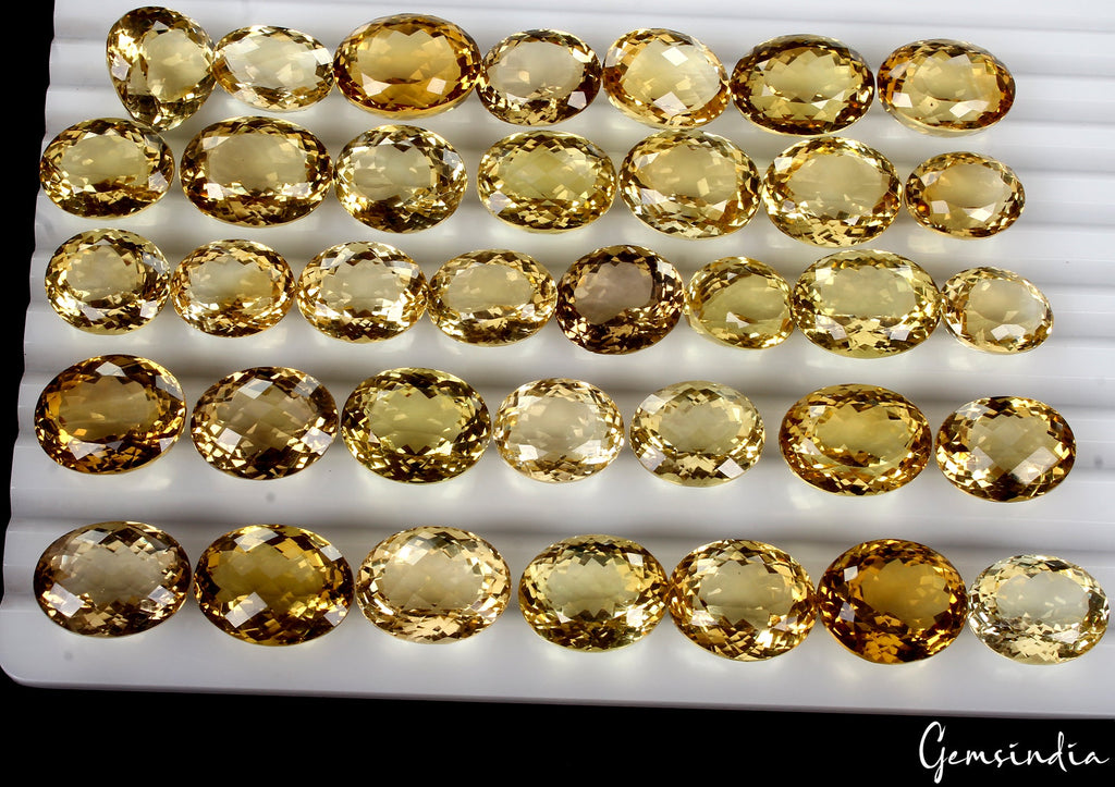VVS 475Ct Natural Citrine 14-17mm Oval Cut Top Quality Loose Untreated Gemstones