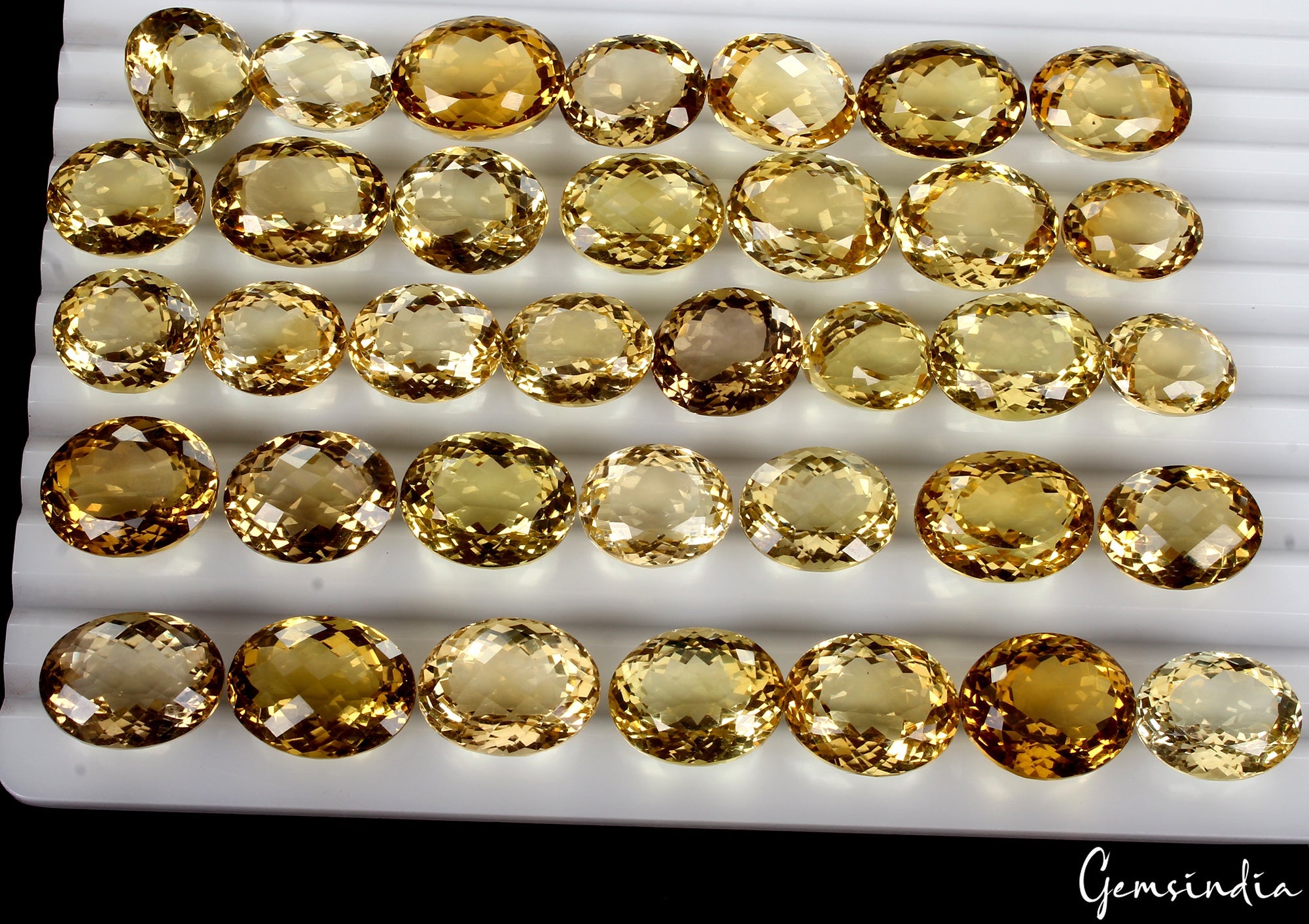 VVS 475Ct Natural Citrine 14-17mm Oval Cut Top Quality Loose Untreated Gemstones