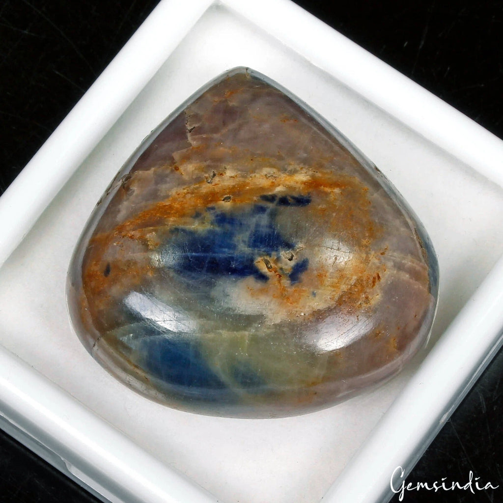 Certified 320 Cts Natural Bi-color Untreated Sapphire Pear Cab Earth Mined Gems