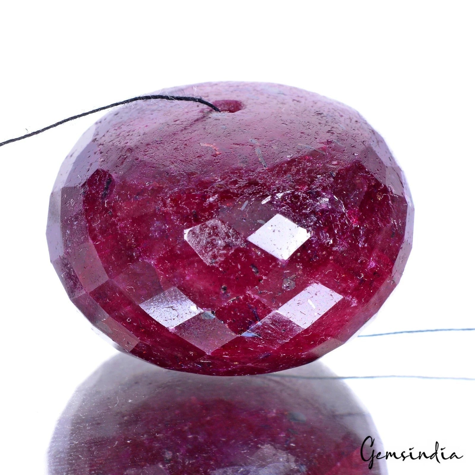 284.00 Ct Natural Red Ruby Round Checker Cut Loose Bead Gems For Making Jewelry