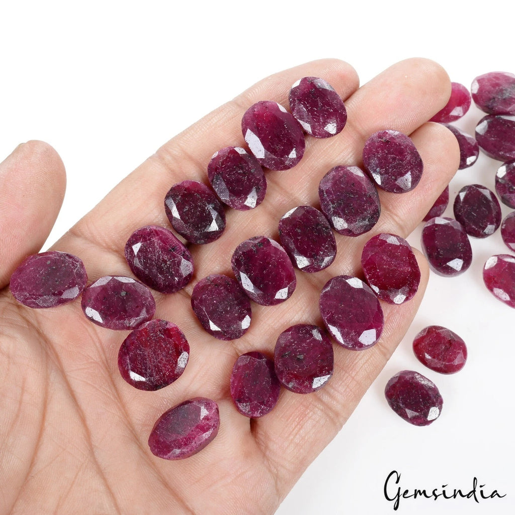 Ruby Lot, Loose Gemstone, Red — 32 Pieces, 13mm to 17mm, 500 Ct, Madagascar