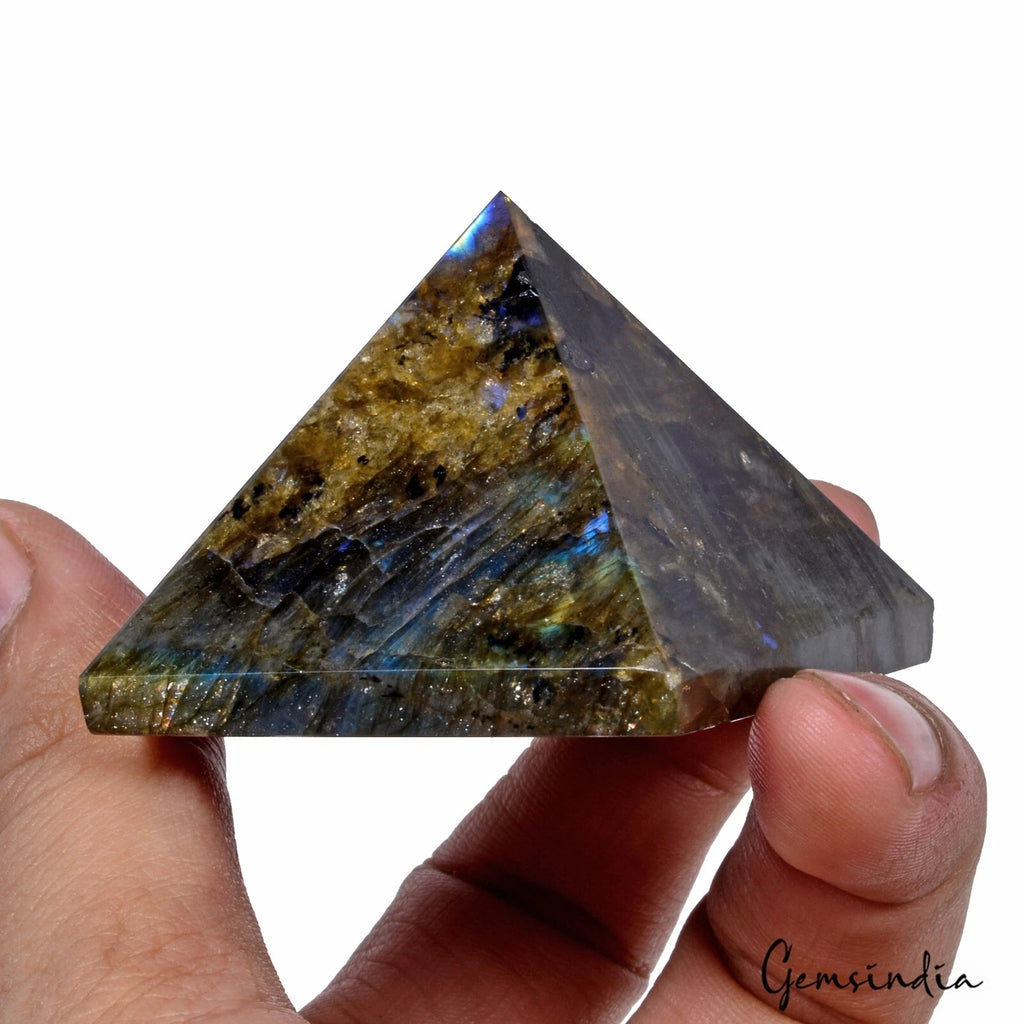 Labradorite Carving, Blue — 1.6x2 Inch, 620 Ct, India