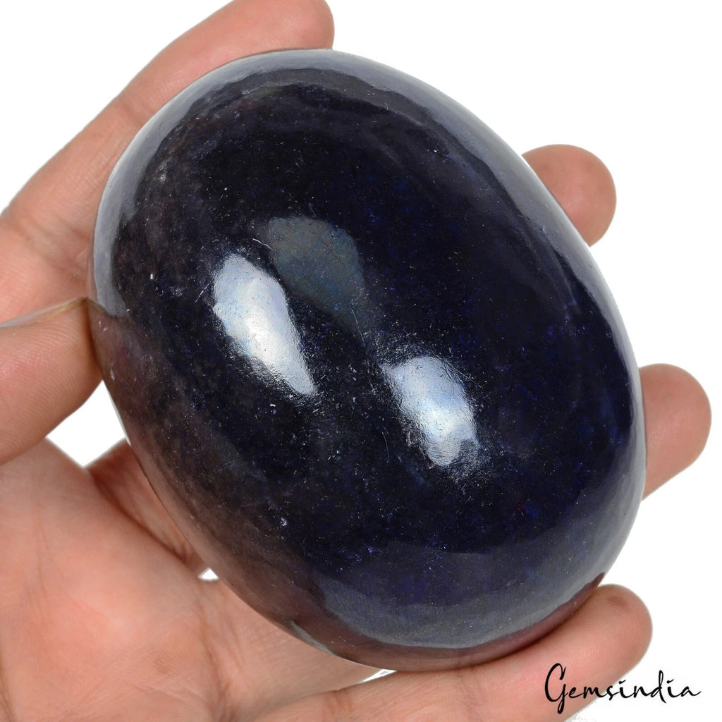 Blue Sapphire Cabochon, Color Enhanced — 83 x 63 x 42mm, 1930 Ct, Madagascar