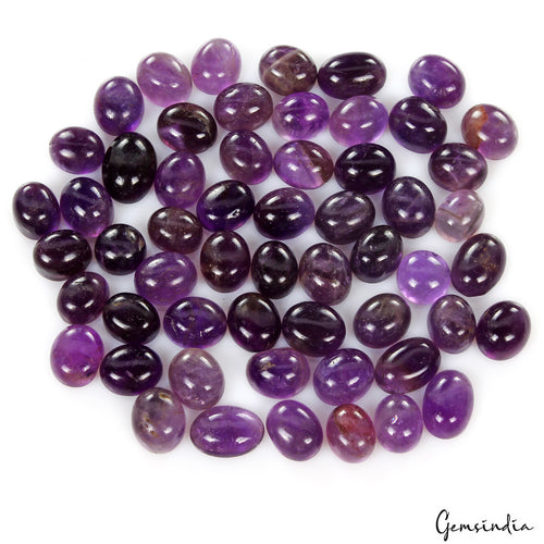Amethyst Cabochon, Untreated, Purple — 10mm to 14mm, 320 Ct, Madagascar