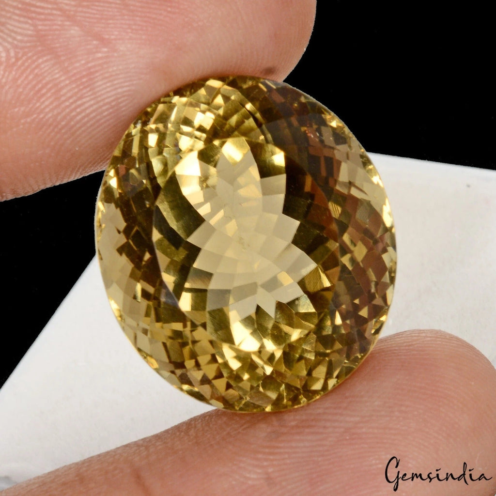 Certified 46.70 Ct. Natural Untreated Golden Honey Citrine Oval Cut Gem For Ring