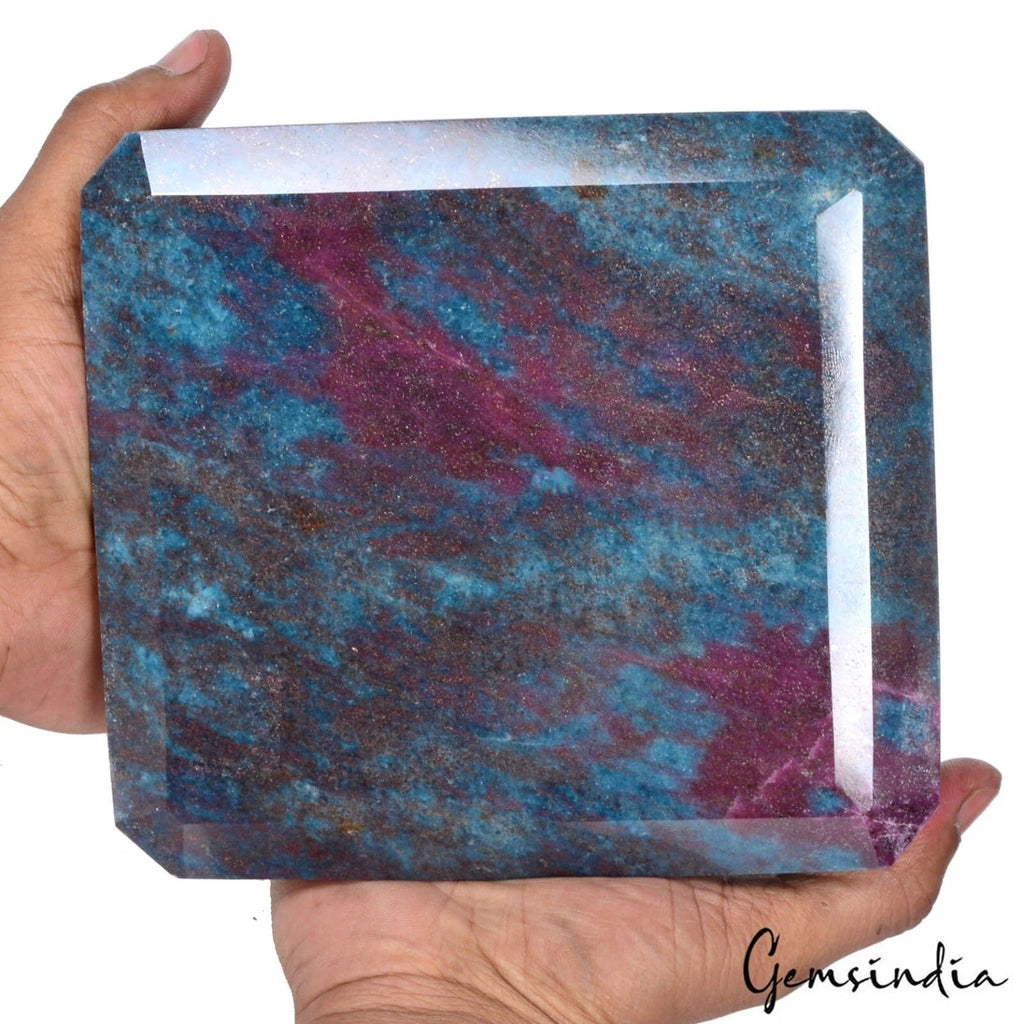 4 kg Natural Untreated Ruby Kyanite Octagon Cut Huge Earth-mined Museum Size Gem