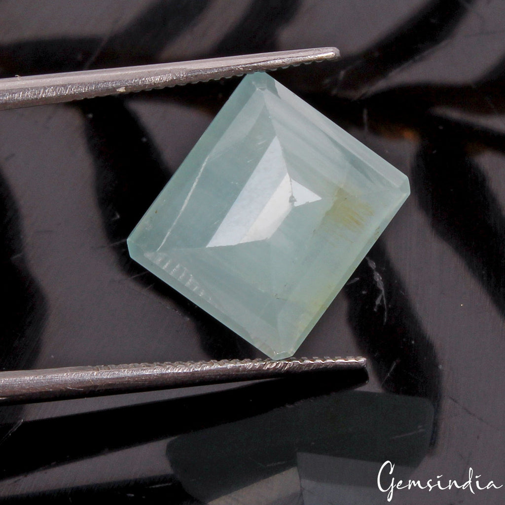AAA 7.50 Ct Natural Ocean Blue Aquamarine Loose Emerald Cut Ring Size Gemstone