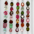 Tourmaline Lot, Loose Gemstone, Oval, Pear, Round & Octagon Cut, Untreated — 35 Pieces, 6mm to 8mm, 27.10 Ct, Mozambique