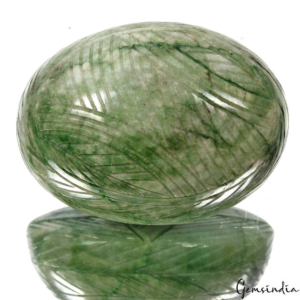 380 Ct Natural Brazilian Green Emerald Oval Both Side Carved Loose Huge Gemstone