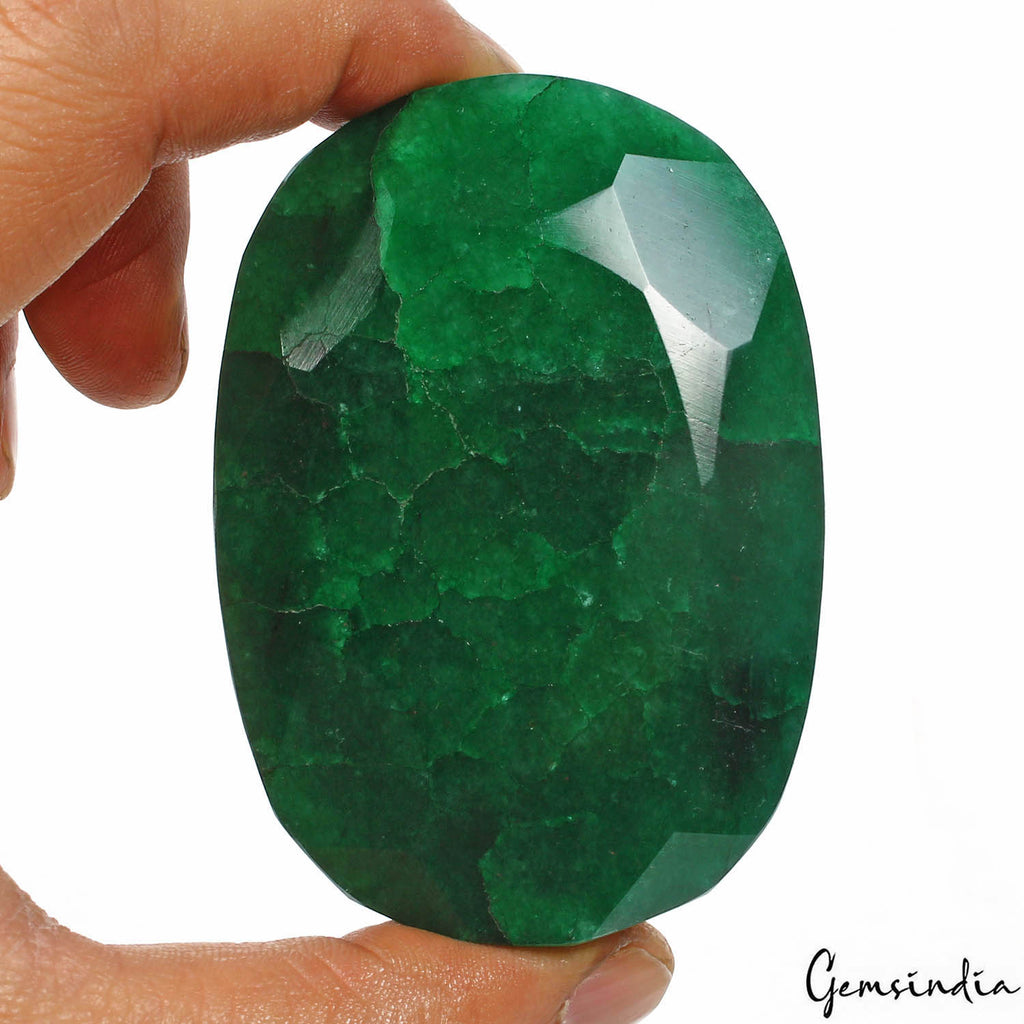Quartz Loose Gemstone, Oval Cut, Color Enhanced — 76x54x28mm, 1000 Ct, Brazil