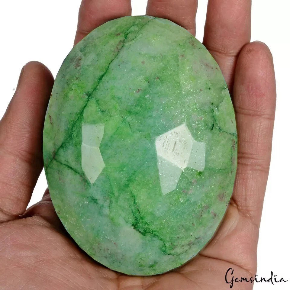 2220 Ct Natural Green Brazilian Emerald Oval Cut Faceted Earth Mined Huge Gems