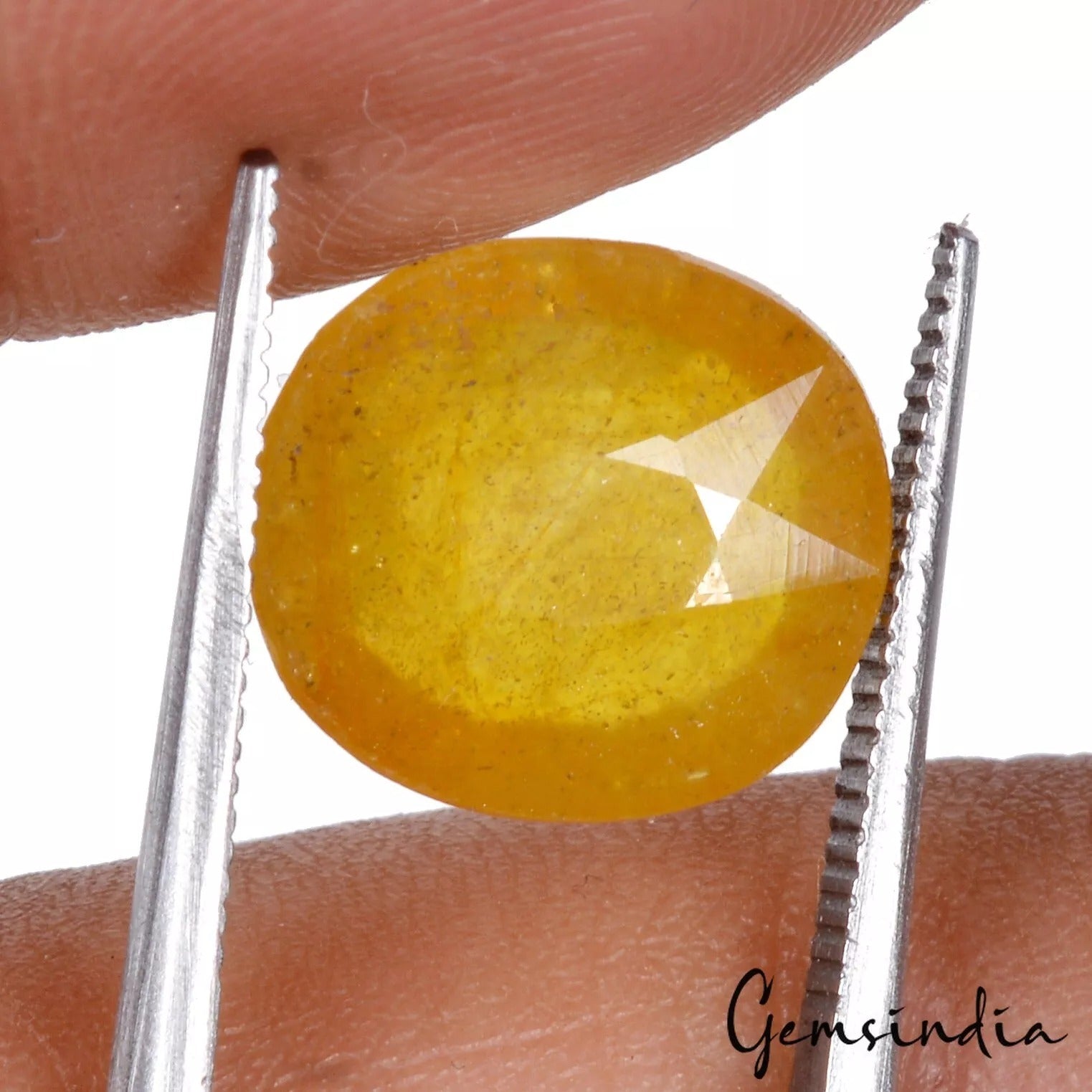 Certified 6.70Ct Natural Yellow Sapphire Oval Cut Unheated Loose Ceylon Gemstone