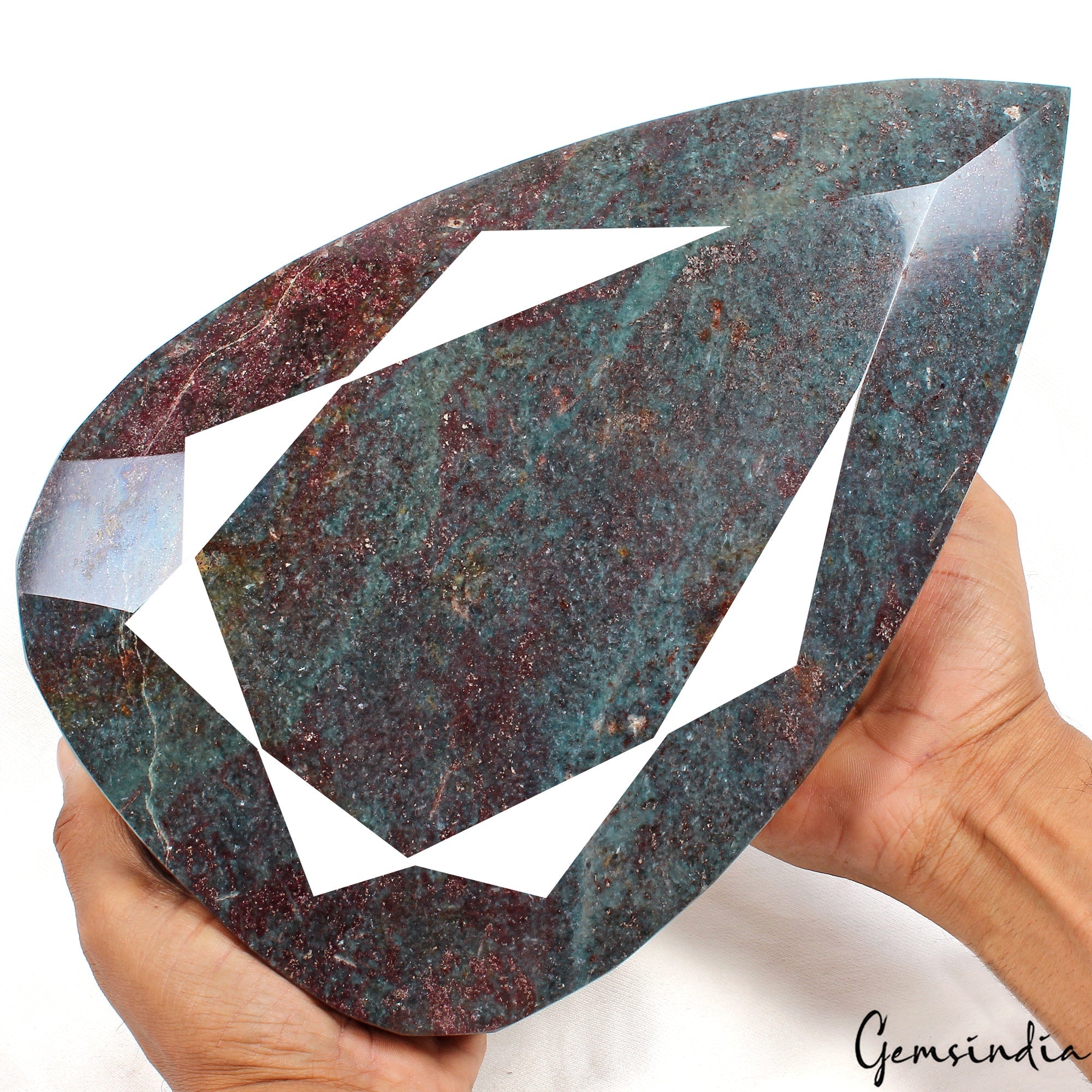 8.8 Kg Natural Ruby Kyanite Untreated Pear Cut Collector's Grade Gemstone ~11.5"