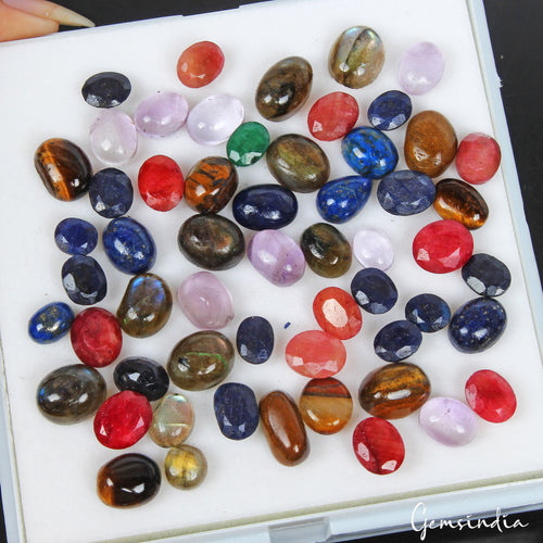 Amethyst Lot, Loose Gemstone, Multi-Color — 57 Pieces, 7mm to 13mm, 160.00 Ct
