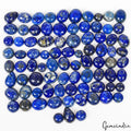 Lapis Lazuli Lot, Cabochon, Color Enhanced, Blue — 84 Pieces, 6mm to 13mm, 300 Ct, Afghanistan