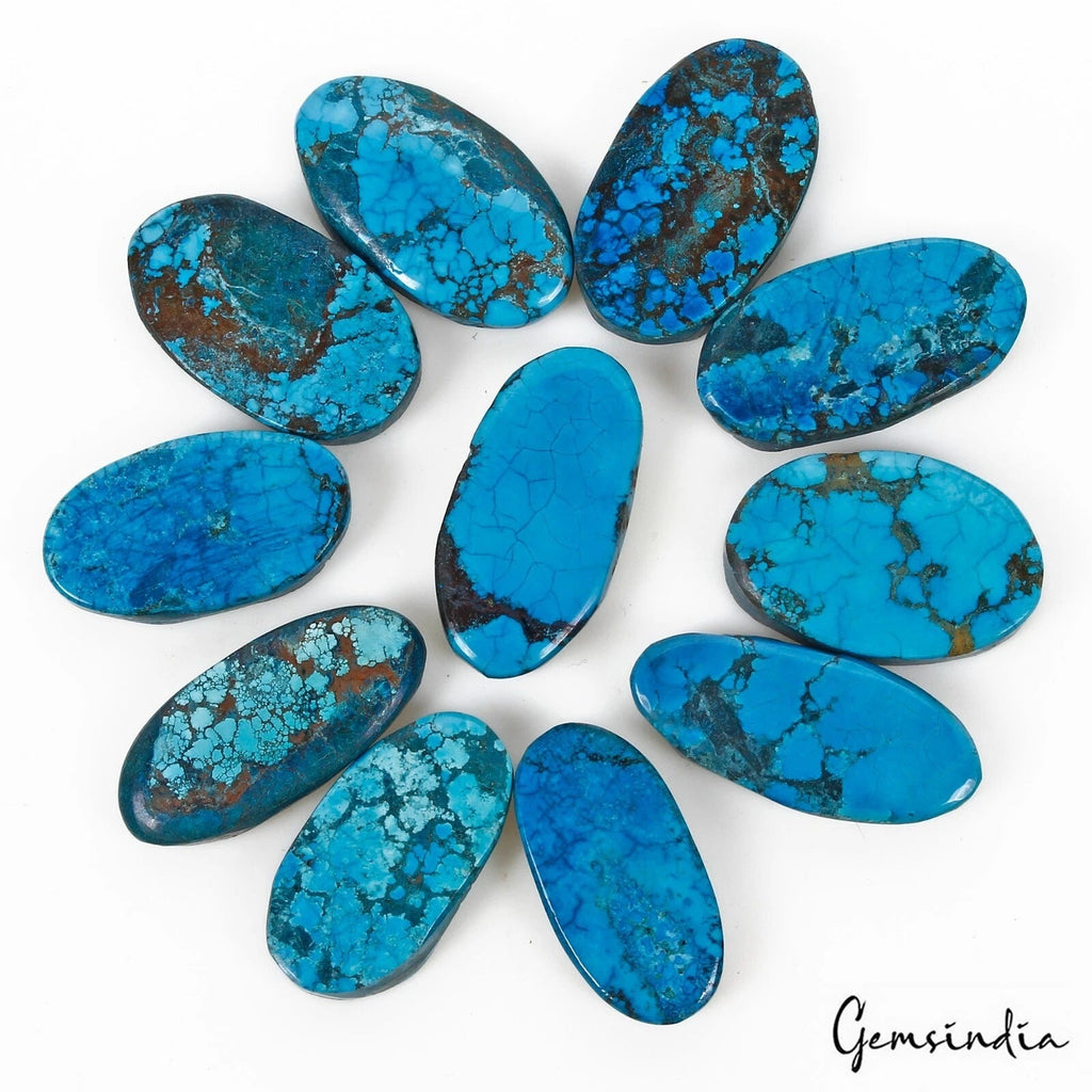 270Ct Natural Blue Spiderweb Turquoise Mix Arizona Loose Wholesale Gemstones Lot