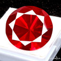 Lab Created 79 Cts Hydro Blood Red Tourmaline Round Diamond Faceted Cut Huge Gem