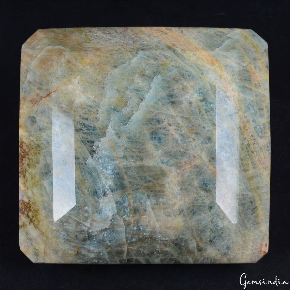 4.4 Kg Natural Untreated Beryl Aquamarine Blue Octagon Cut Museum Size Gemstone