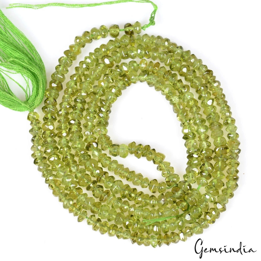 85.30 Cts/2 Strand Natural Untreated Green Peridot Round 3mm Bead Gem Beads 13"