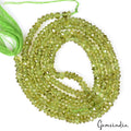 85.30 Cts/2 Strand Natural Untreated Green Peridot Round 3mm Bead Gem Beads 13"