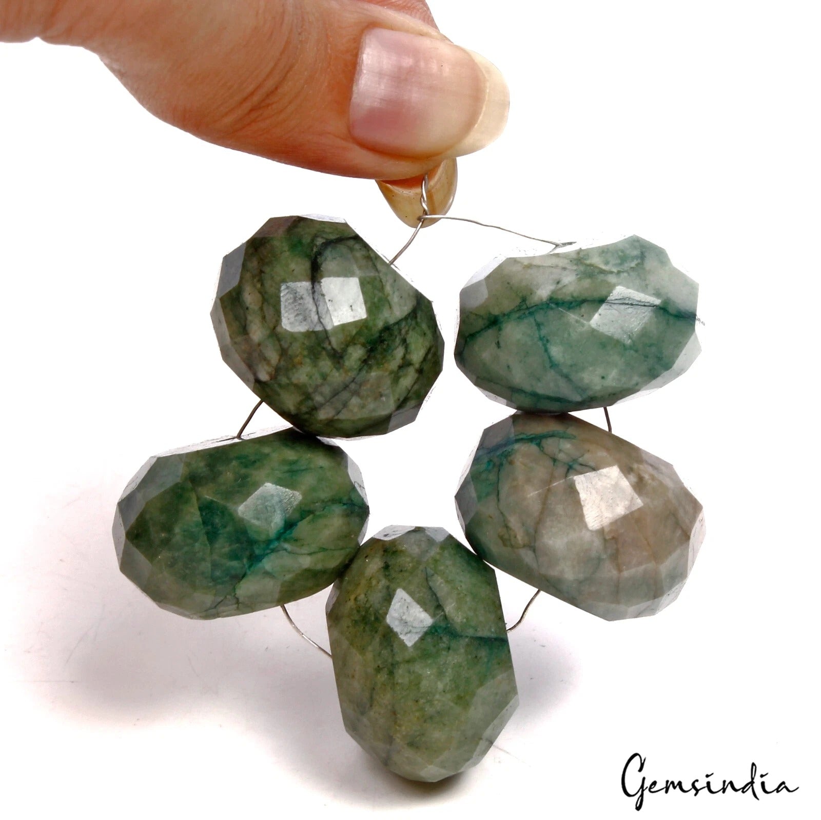 460 Ct Natural Green Emerald Round Faceted 25-26mm Drilled Huge Size Beads Lot