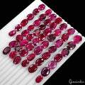 500 Cts/51 Pcs Natural Red USA Beryl Bixbite Oval Cut Loose Gems Lot For Jewelry