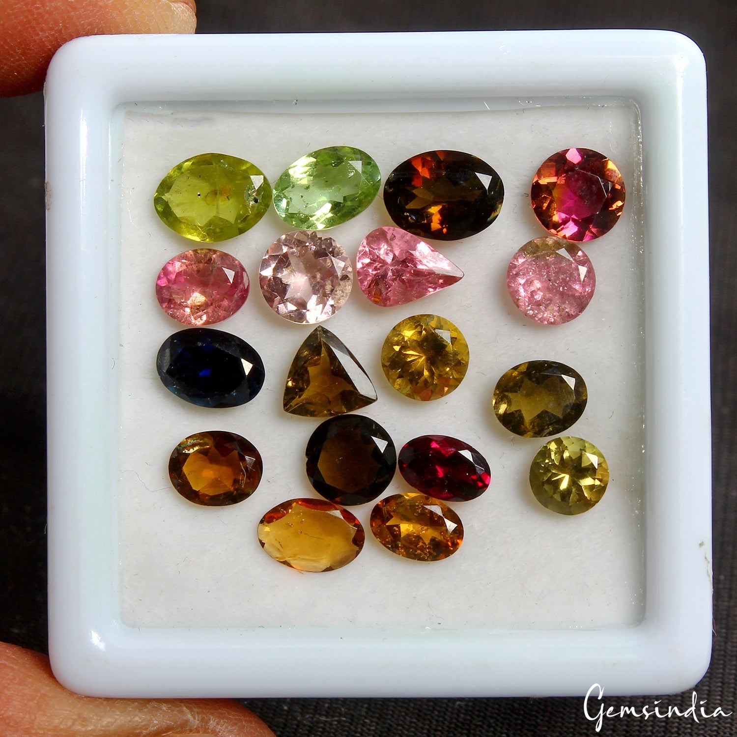 Mix Cut Natural Unheated Multi Color Tourmaline 18 Pc 12.30ct 5-8mm Lot Gemstone