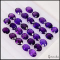 51.30 Ct Natural Untreated Purple Amethyst Oval Faceted Loose Gemstone Lot 28 Pc