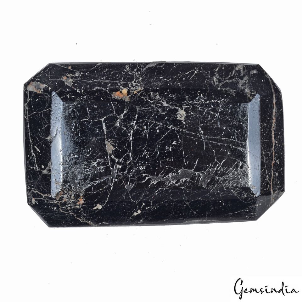 1.2 Kg Natural Rare Black Tourmaline Octagon Cut Large Loose Gemstone 4.8*3*2.5"