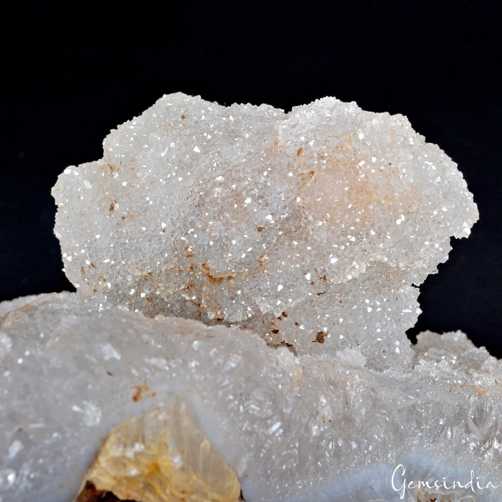 Quartz Geode Crystal Cluster Raw Mineral Display Specimen Sparkle Stone 1.5 kilo