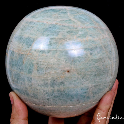 Amazonite Sphere, Blue — 5.5 Inch