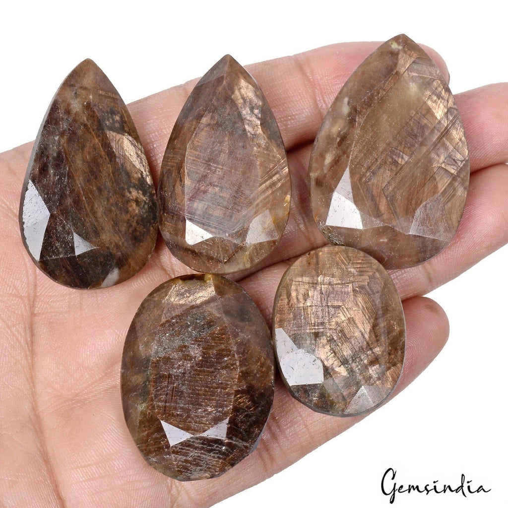 Natural Untreated 740 Ct Sapphire Mix Faceted Earth Mined Loose Gems Lot 5 Pcs