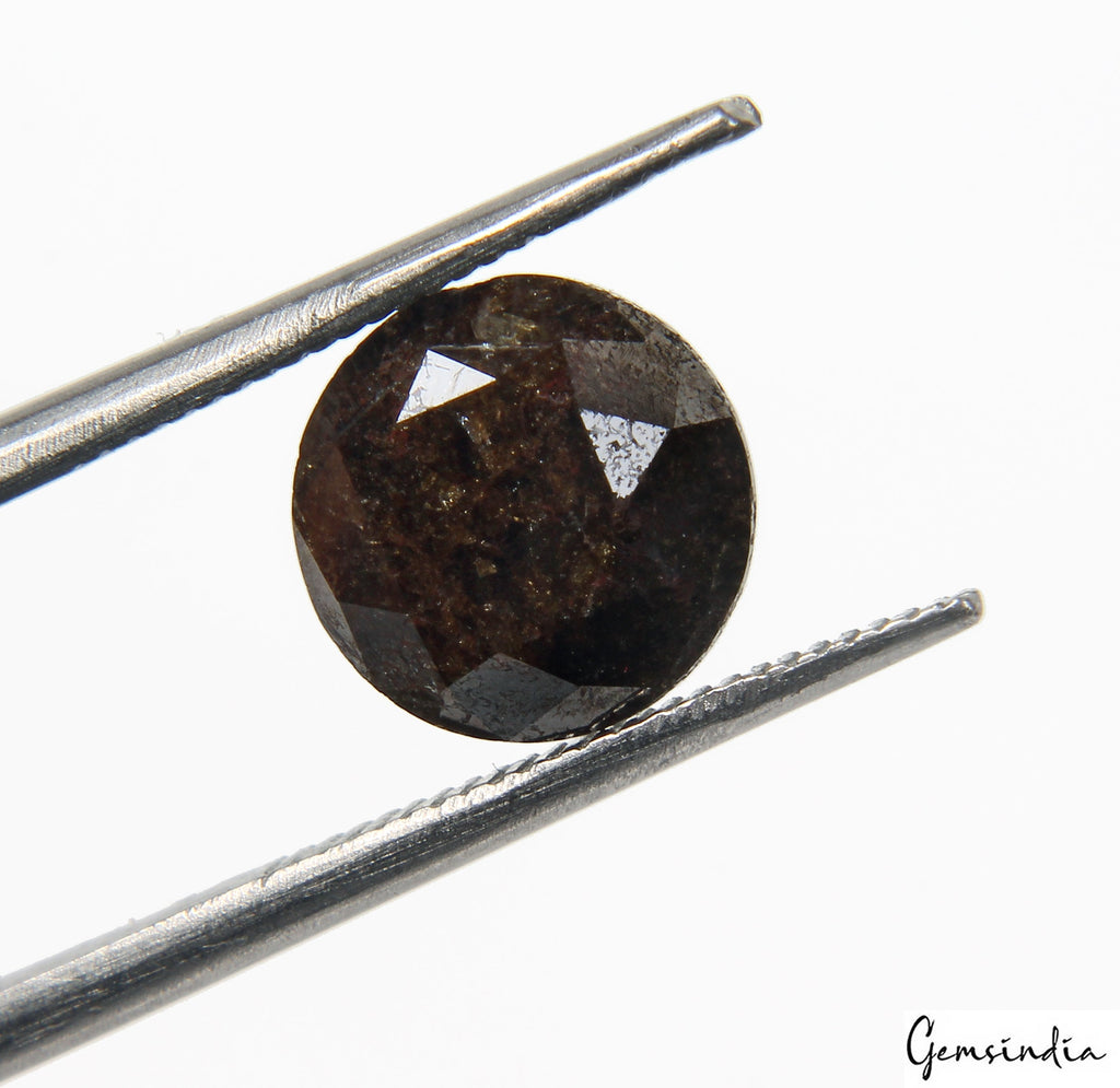2.83 Ct Round Salt And Pepper Diamond, 100% Natural Loose Brilliant Cut Diamond