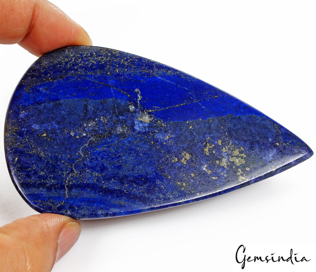 Jumbo!! 1170 Ct Natural Gold Flakes Lapis Lazuli Pear Cabochon Loose Gemstone
