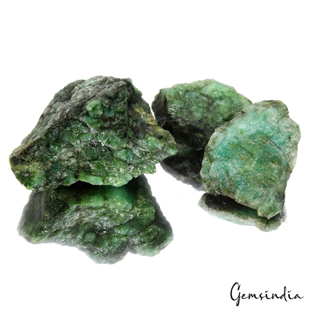 550 Ct Natural Green Brazilian Emerald Raw Rough Uncut Rock Loose Gemstone Lot