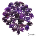 550 Cts/28 Pcs Natural Untreated Rich Purple Amethyst Pear Cab Gems For Jewelry