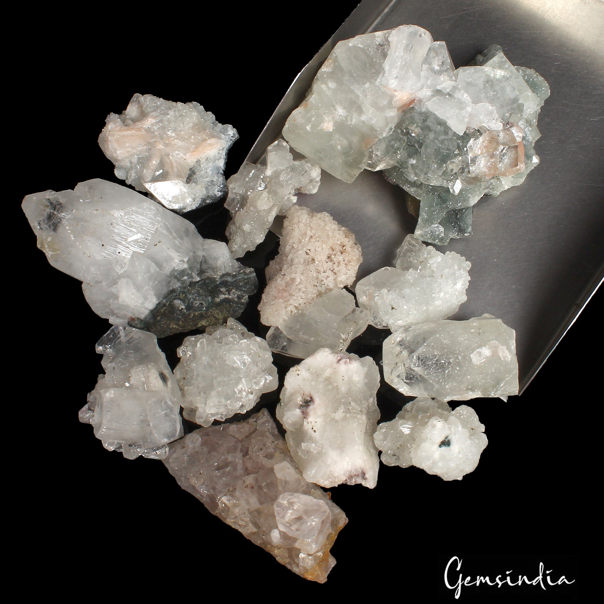 1260 Ct/12Pcs Sugar Druzy White Apophyllite Crystal Raw Healing Mineral Specimen
