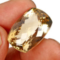 29.50 Ct VVS Natural Citrine AAA Grade Yellow Huge Cushion Checker Cut Gemstone