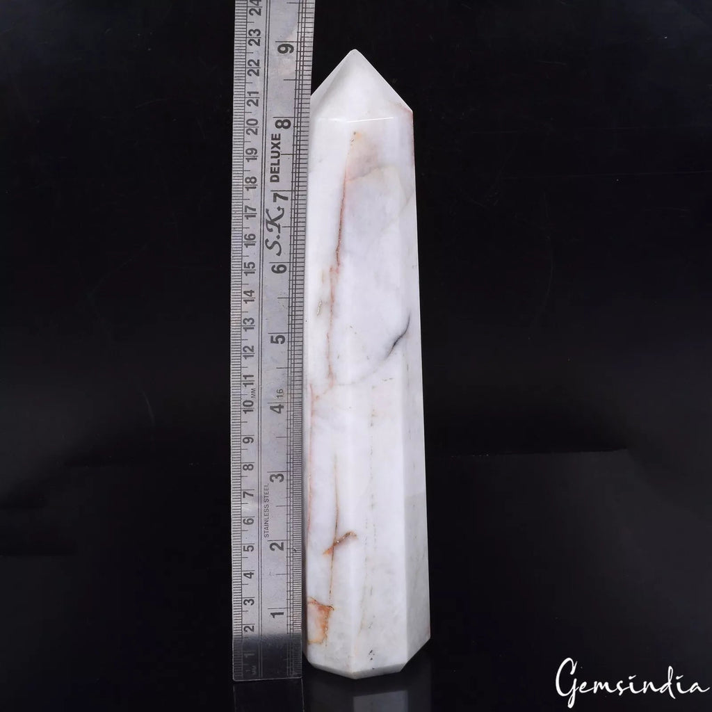 4100 Cts Natural Agate Crystal Wand Obelisk Reiki Healing Gem Long Tower~8.75 "