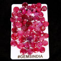 150 Ct Natural Utah Red Beryl/Bixbite Round Faceted Loose Gemstone Lot 54 Pcs