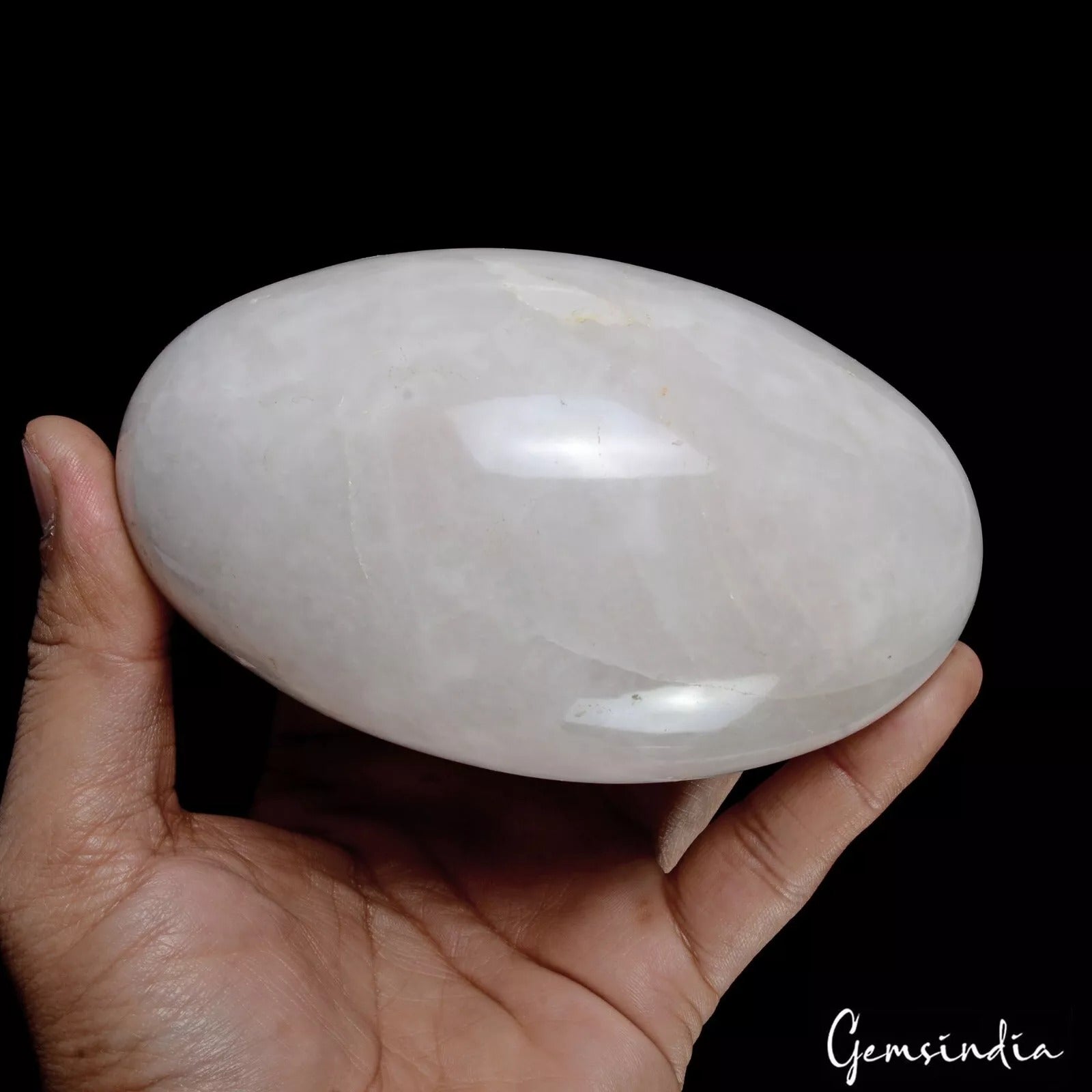 White Calcite Sphere — 123mm, 4950 Ct, Madagascar