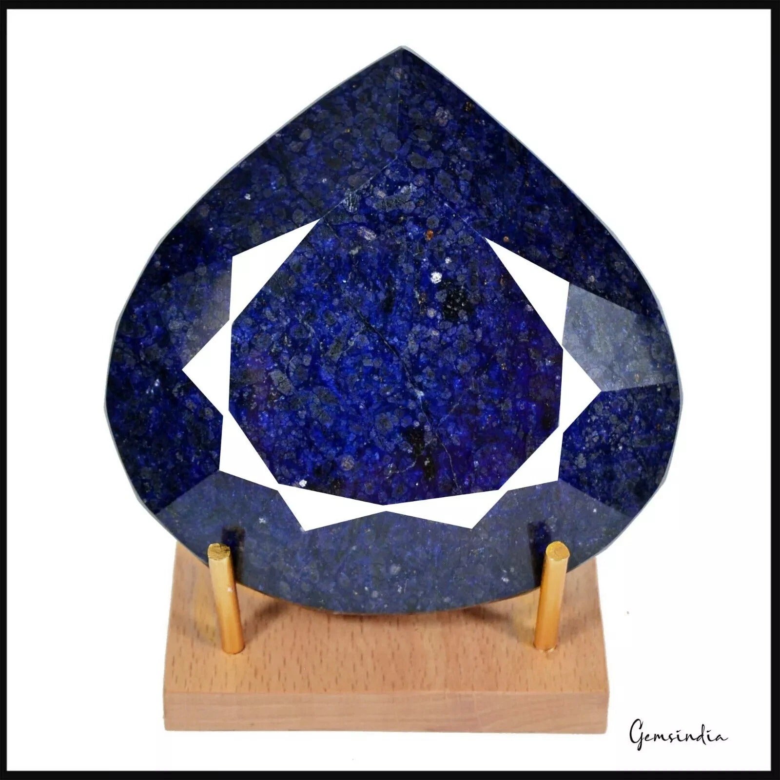 3400 Cts Natural Dark African Blue Sapphire Pear Cut Museum Size Loose Huge Gem
