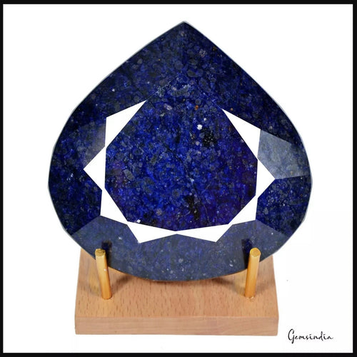 African Blue Sapphire Loose Gemstone, Color Enhanced — 98x99x37 mm, 3400 Ct, Africa
