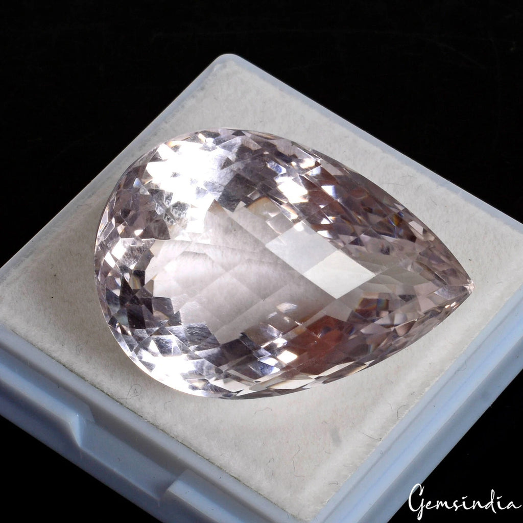 Amethyst Loose Gemstone, Pear Cut, Untreated — 34x24x19 mm, 80.60 Ct