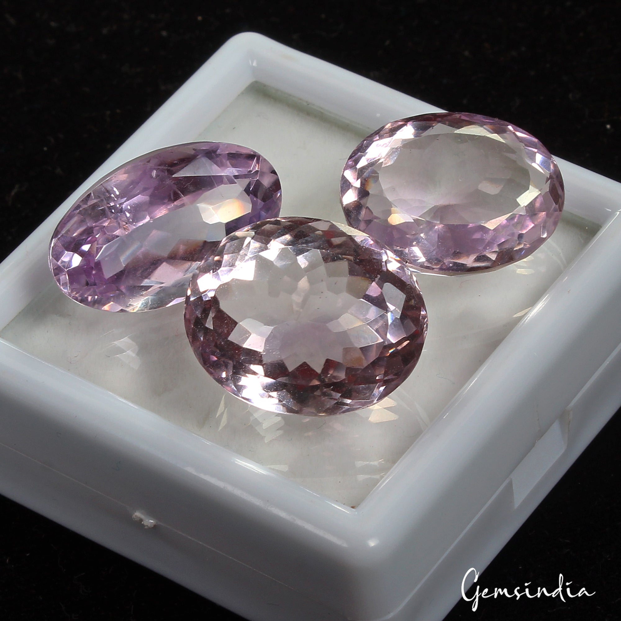 65.20 Cts Natural Lavender Amethyst Oval Cut Loose Unheated Gemstone Lot 3 Pcs