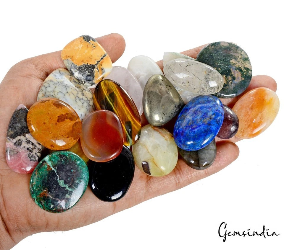 AA++ Natural Mix Cabochon Loose Multi Color Gemstone Wholesale Lot~1200 Ct/21 Pc