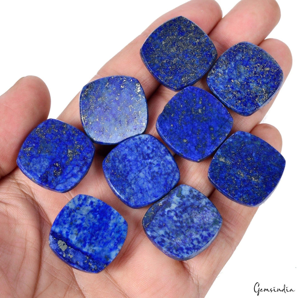 415 Cts/9 Pcs Natural Blue Lapis Lazuli Cushion Checker Calibrated 23mm Gems Lot
